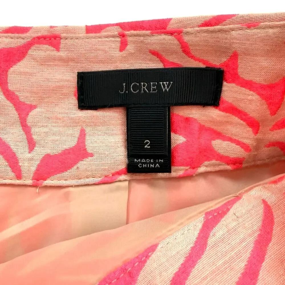 J. Crew Crossover Pencil Skirt in Plumeria Jacquard